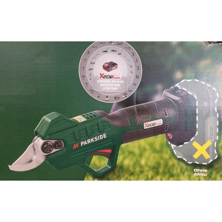 Градинска ножица Parkside PAAS 20-Li B1, 20V, рязане до 28 мм, 30x11,5x7 см, без батерия и зарядно