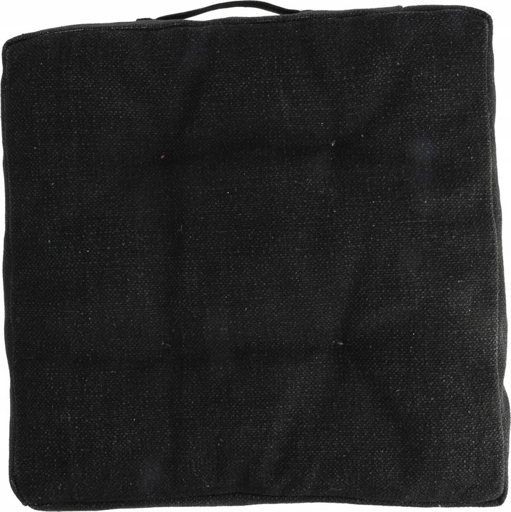 Díszpárna, Home Styling Collection, 40x40cm, pamut, fekete, tépőzáras rögzítéssel