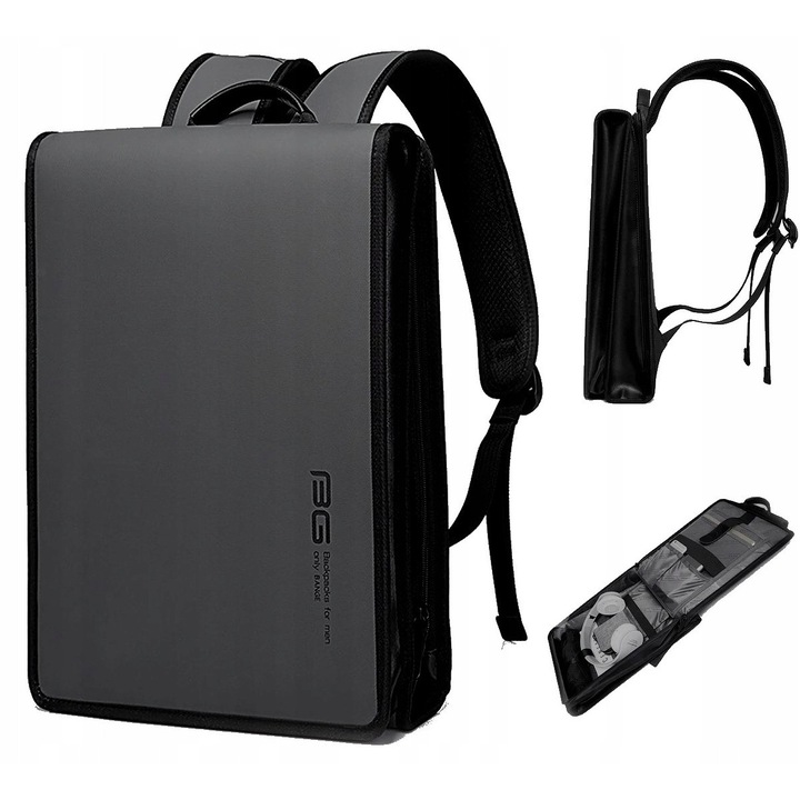 Rucsac laptop 15'' K&M, design slim, impermeabil, grafit, 40x30x10cm