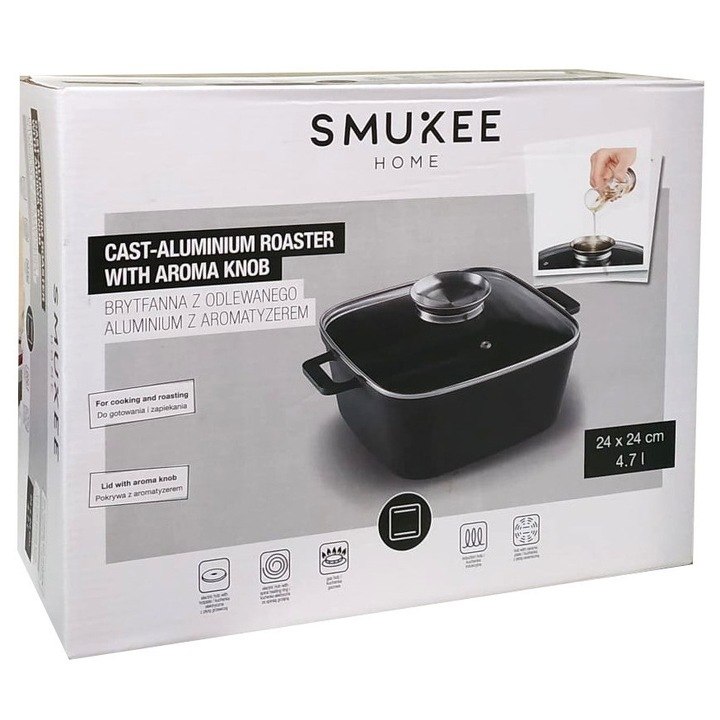 Smukee Brytfanna 4,7 l hőálló öntöttvas