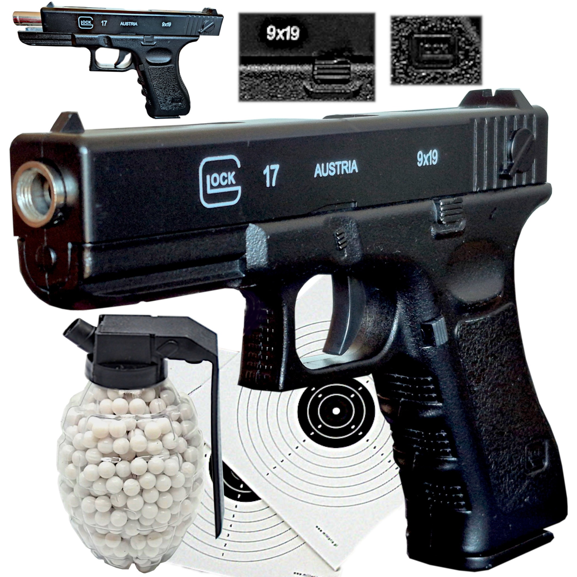 Pistol metalic Tomdorix Glock 17 GEN. IV, replica, sistem Hop Up