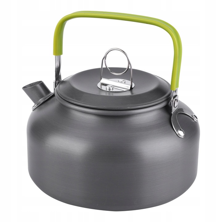 Cajnic aluminiu camping, 800 ml, rezistent la zgarieturi, prietenos cu mediul, set cu sac de depozitare