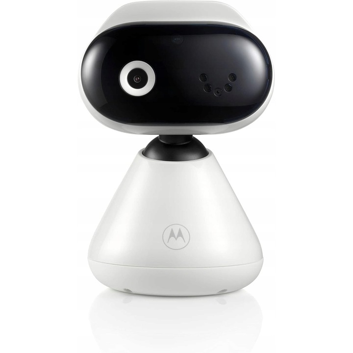 Monitor video pentru bebelusi Motorola, PIP1000, alb, Full HD 1080P, conectivitate Wi-Fi, functie de temperatura