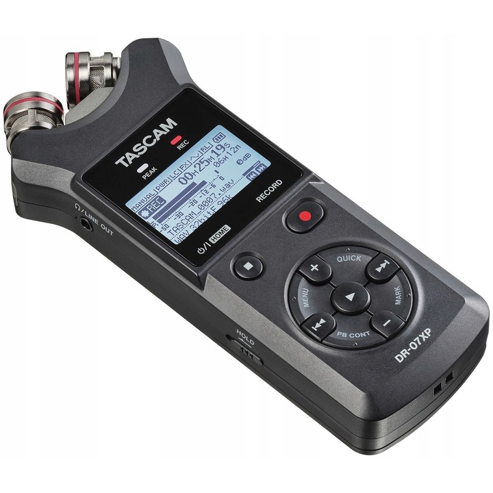 Reportofon portabil Tascam DR-07XP, 32-bit float, microSD, USB-C, 2 intrari/2 iesiri