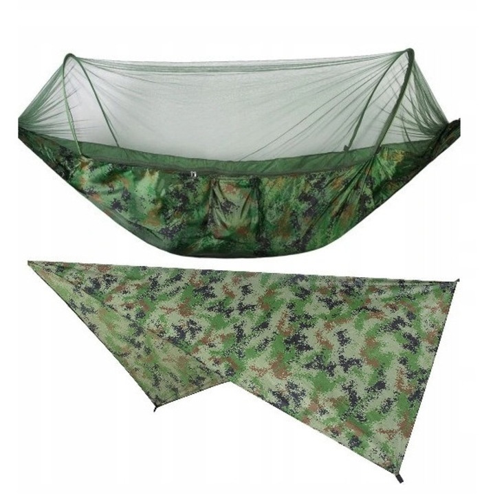 Хамак MORO с мрежа против комари 250x120cm и брезент, пълен комплект