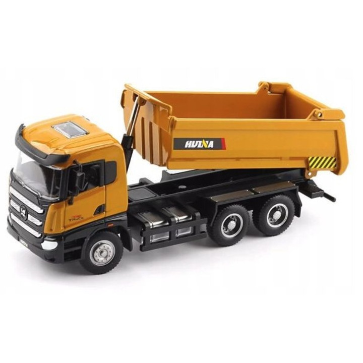 Fém építőipari teherautó 1:50, Huina Toys, valósághű részletek, CE tanúsítvány, 8 éves kortól