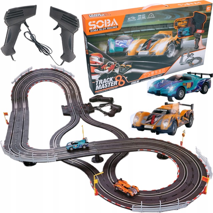 ToysPlanet elektromos kisautó szett, 2 autó, LED, 490cm