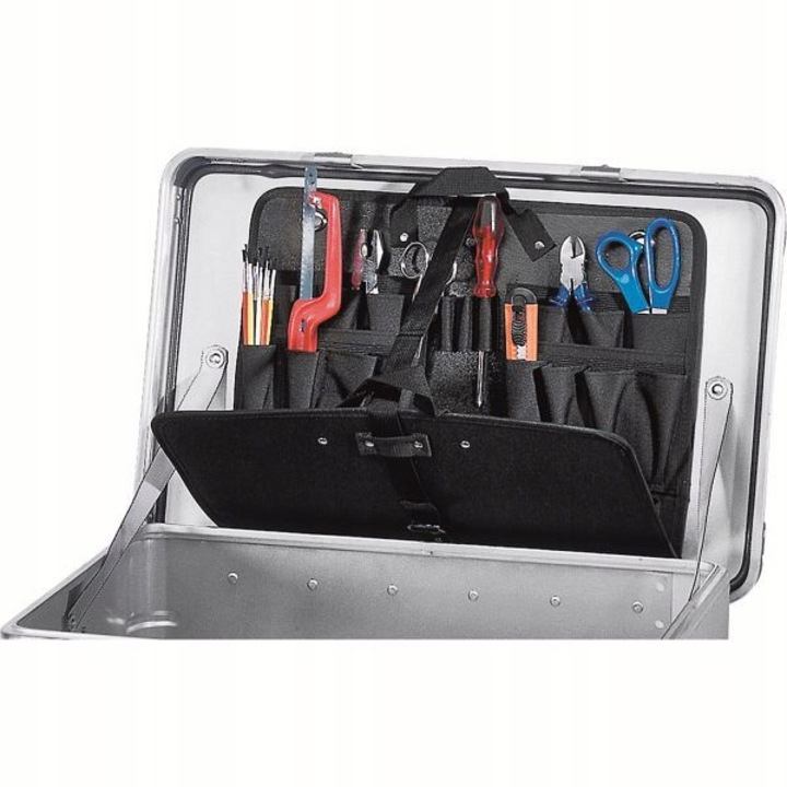 Szerszámtáska, 18 zseb, szövet, 1,50 kg, készlet