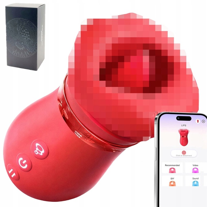 Applikációval vezérelhető vibrátor, 10 vibrációs mód, szilikon, rózsaszín, vízálló