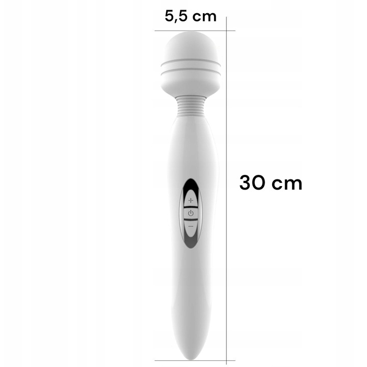 Vibrátor GDD, 5 rezgési mód, fehér, 30x5,5cm