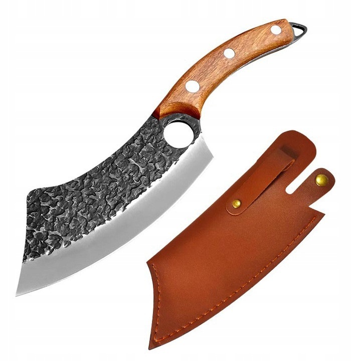 Cutit profesional Decortrend, inox, 17cm, maner din lemn wenge, design ergonomic