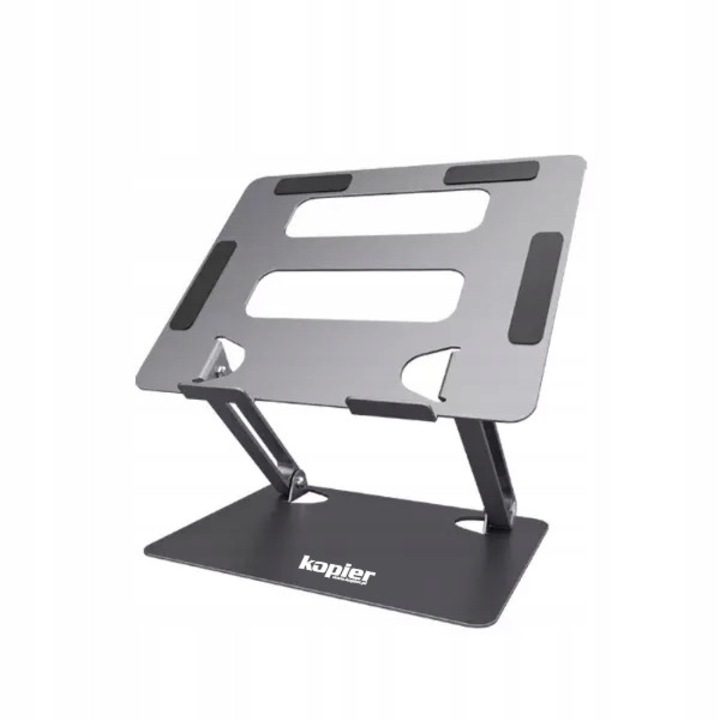 Suport laptop, LYNXER, aluminiu, inaltime ajustabila 3,2-26,7cm, grafit, 11-17"