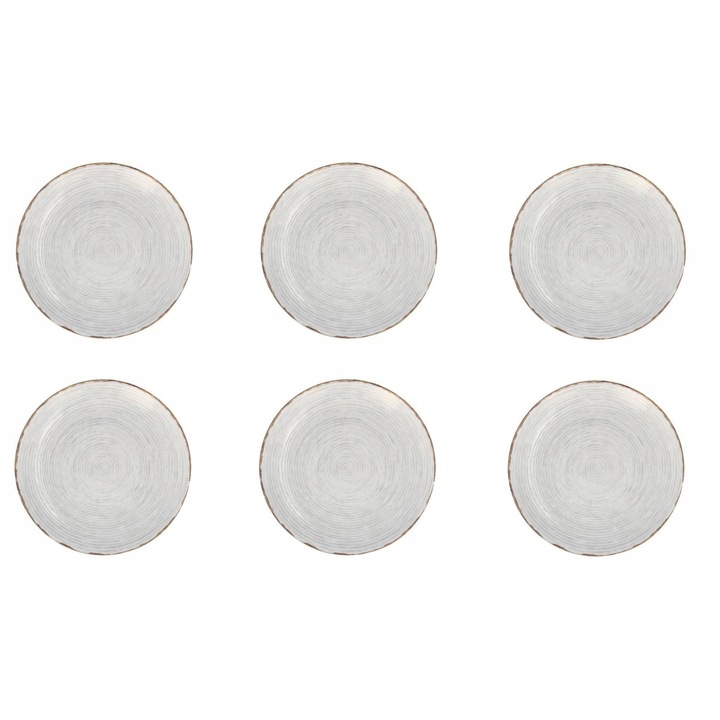 6 db-os desszert tányér szett, 20,5 cm, Lubiana RAYADO 2, többszínű