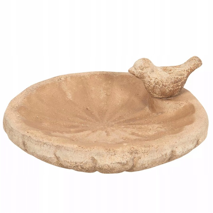 Adapatoare pentru pasari, teracota, 24,5x10,5cm, natural, set decorativ pentru gradina