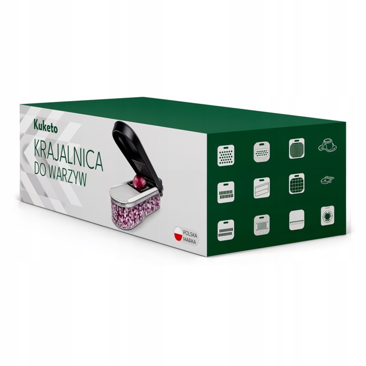 Feliatoare manuala Kuketo SliceUp, set 15 in 1, negru/alb, 27x12x7cm