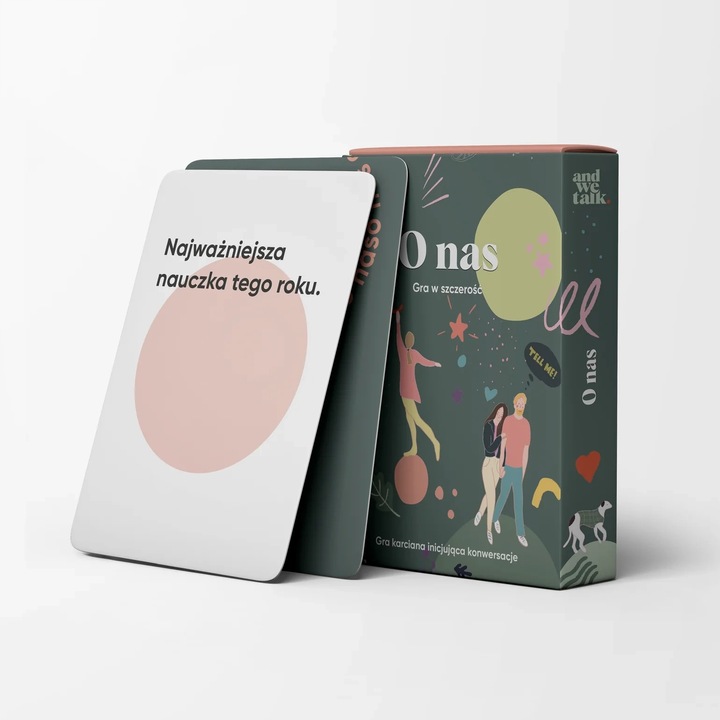 Társasjáték And We Talk, 80 kártya, őszinte beszélgetések, többszínű