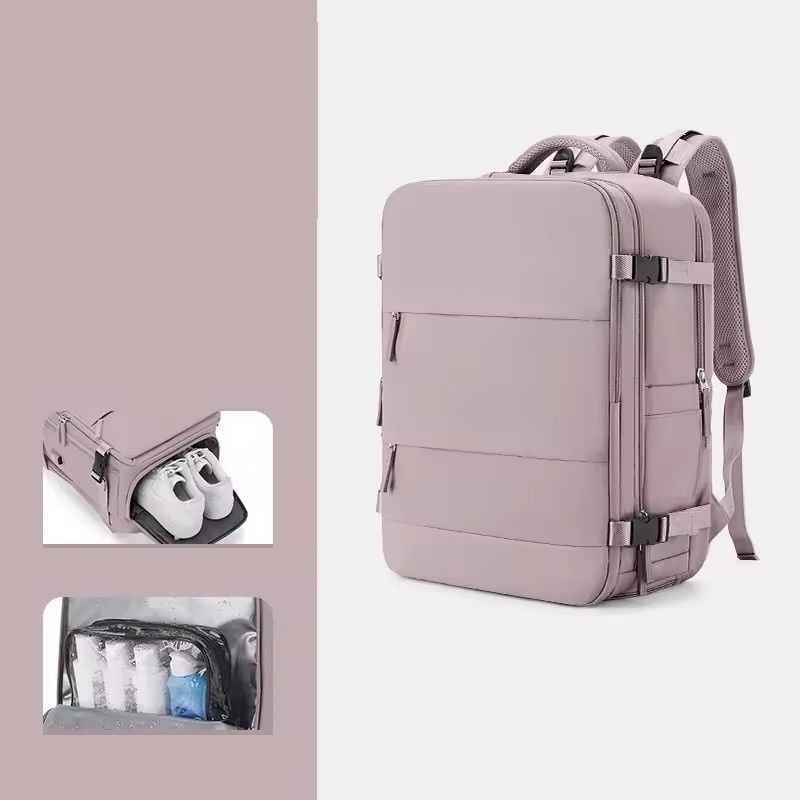 Rucsac calatorie cu USB, compartiment pentru incaltaminte, 40x25x20 cm, impermeabil, pentru laptop de pana la 14 inch