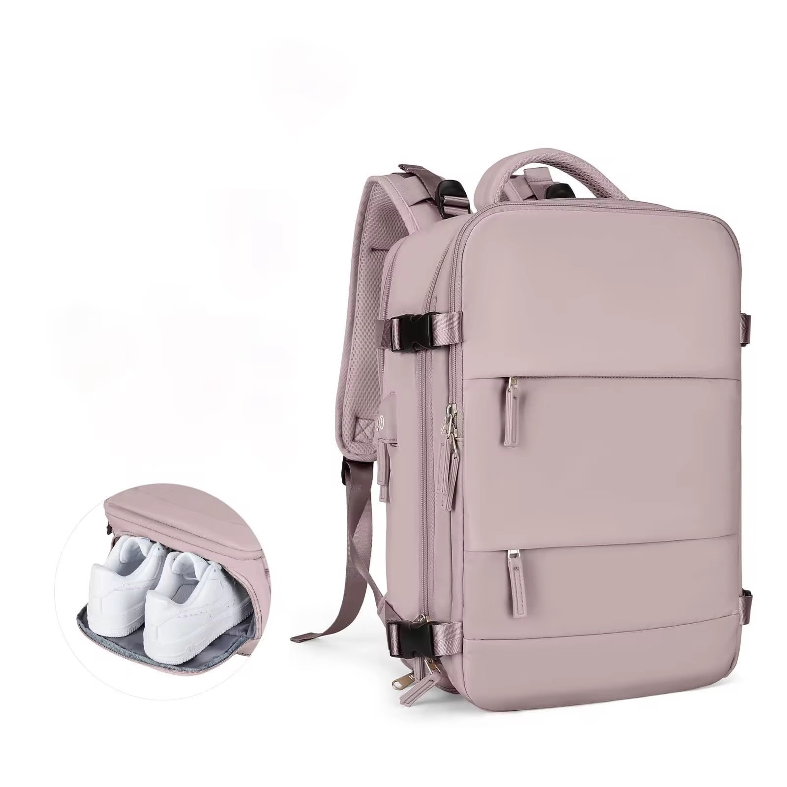 Rucsac calatorie cu USB, compartiment pentru incaltaminte, 40x25x20 cm, impermeabil, pentru laptop de pana la 14 inch