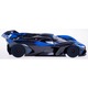 Fém modell Bugatti Bolide 1:18, kék-grafit, méretei 24,5x11x6cm