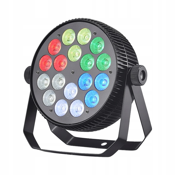 Reflector Light4Me 18x10W RGBW, 49 culori statice, 96 efecte dinamice, 22x8x28cm