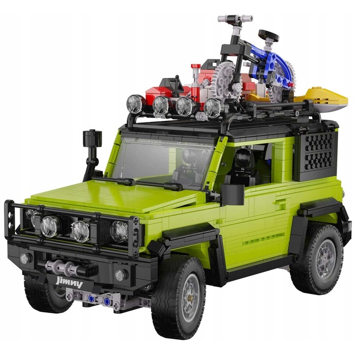 Set de constructie Cada Suzuki Jimny 2w1, 1803 elemente, verde, 24,5x32,8cm