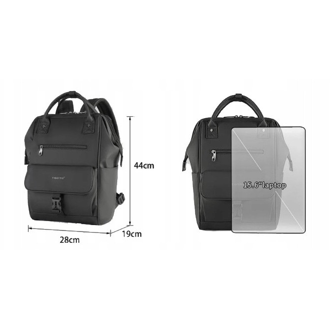 Rucsac laptop K&M, 15,6'', impermeabil, negru, 44x28x19cm, multe compartimente