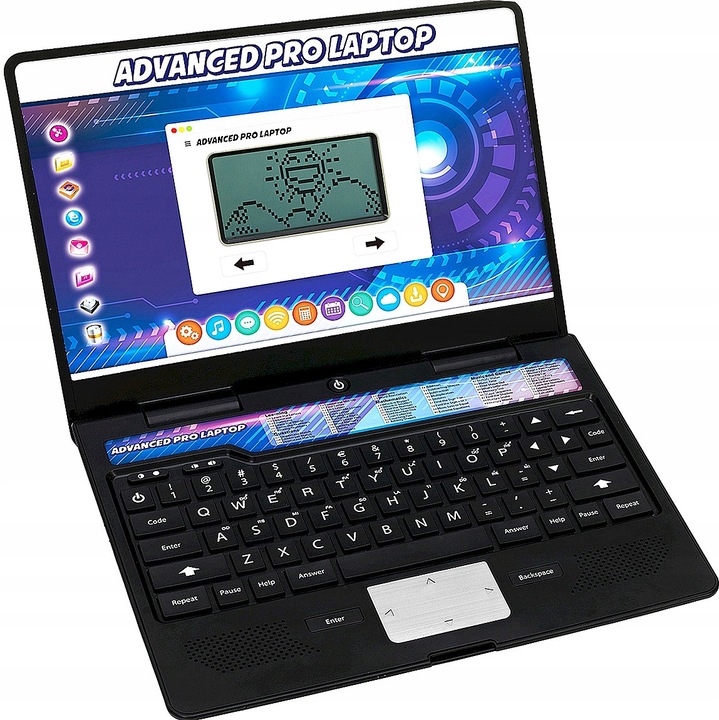 Laptop educational pentru copii Smily Play, 35 jocuri, bilingv, 8x4cm