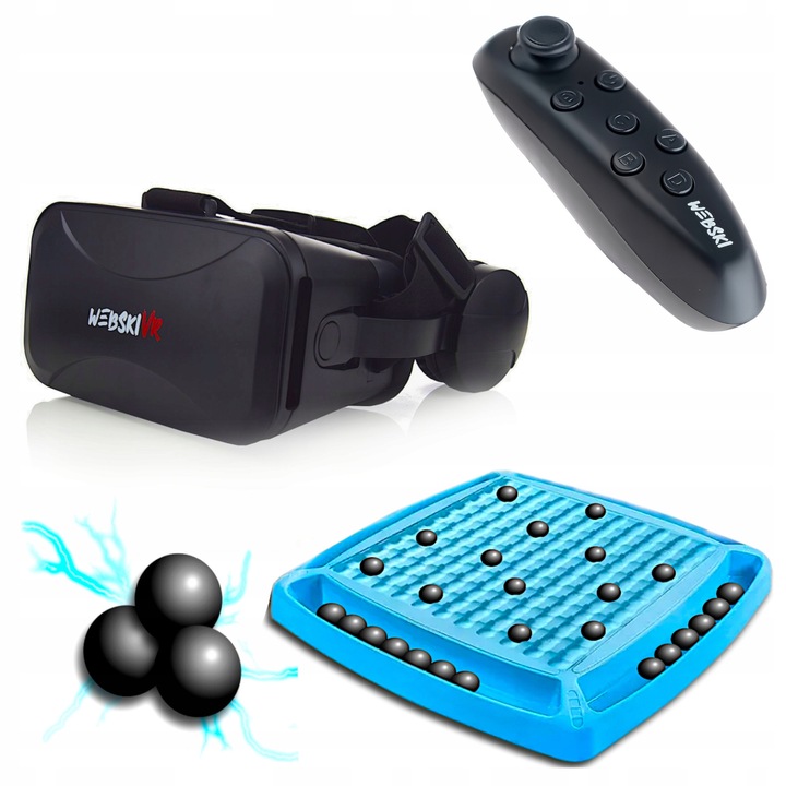Set ochelari VR Webski, 3D, 175x80mm, gamepad, sah magnetic, 28x28x3cm