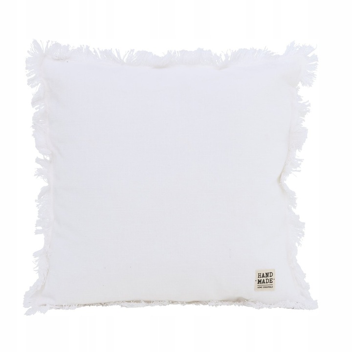 Dekoratív pamutpárna LENE SIMPLE, 45 x 45 cm - fehér