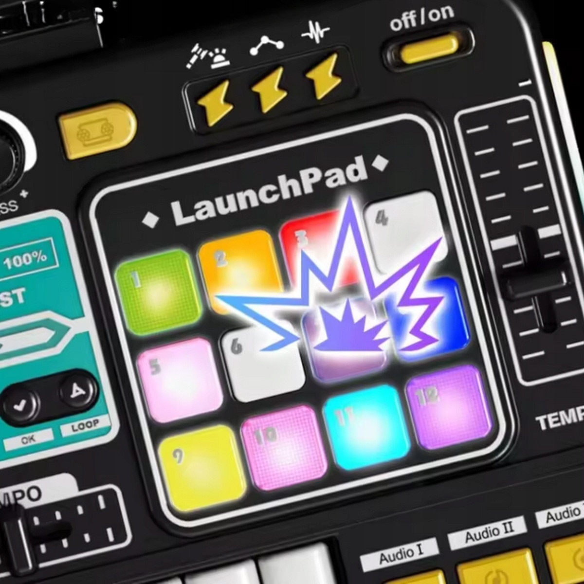 Consola DJ pentru copii Suprimo, cu microfon, Bluetooth, iluminare