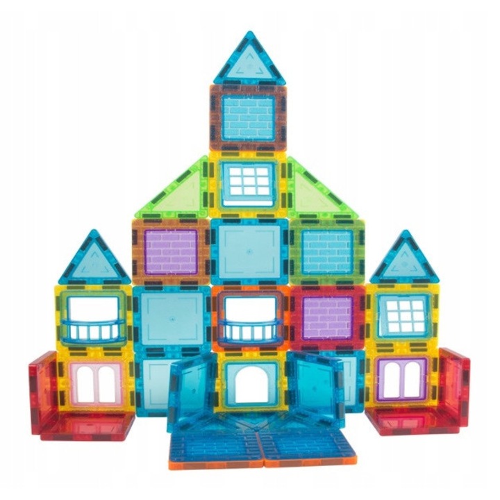 Магнитен конструктор click4TOYS, 106 елемента, пластмаса, за деца 3+