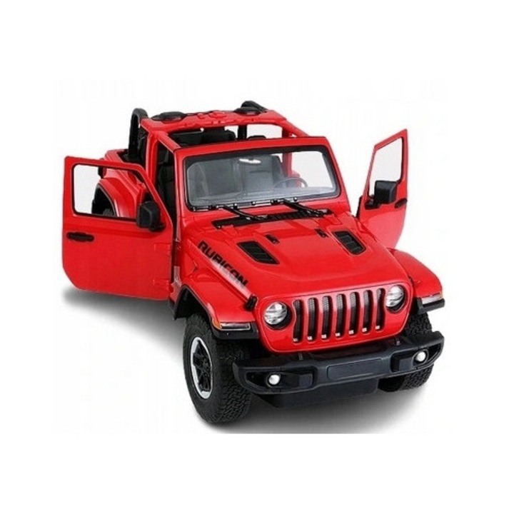 Masinuta RC Jeep Wrangler Rubicon 1:14, Rastar, piros, 30x18x15cm