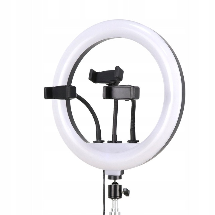 Lampa inelara LED DexXer, 30cm, 80W, set cu stativ 220cm