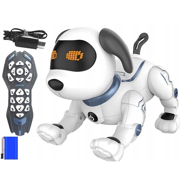 Catel robot interactiv, sterat, 22,5x19x14cm, multicolor, set complet cu pilot