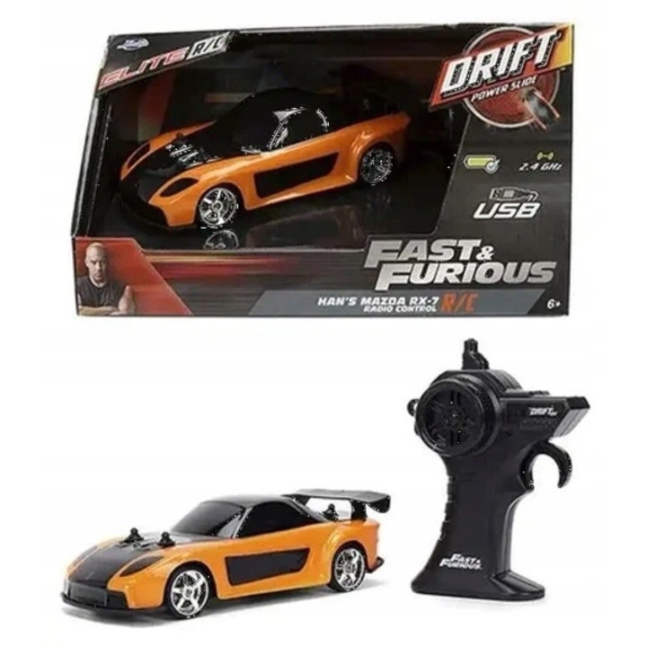 Masinuta RC Jada Toys MAZDA RX-7 2009, 1:24, 4x4, control 2.4GHz, functie dryft, set complet