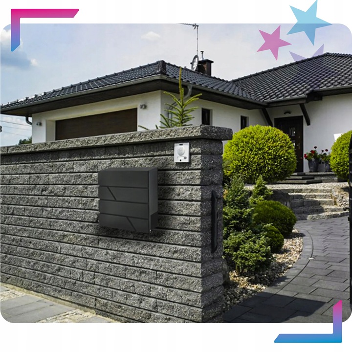 Cutie postala mare A4, antracit, pentru exterior