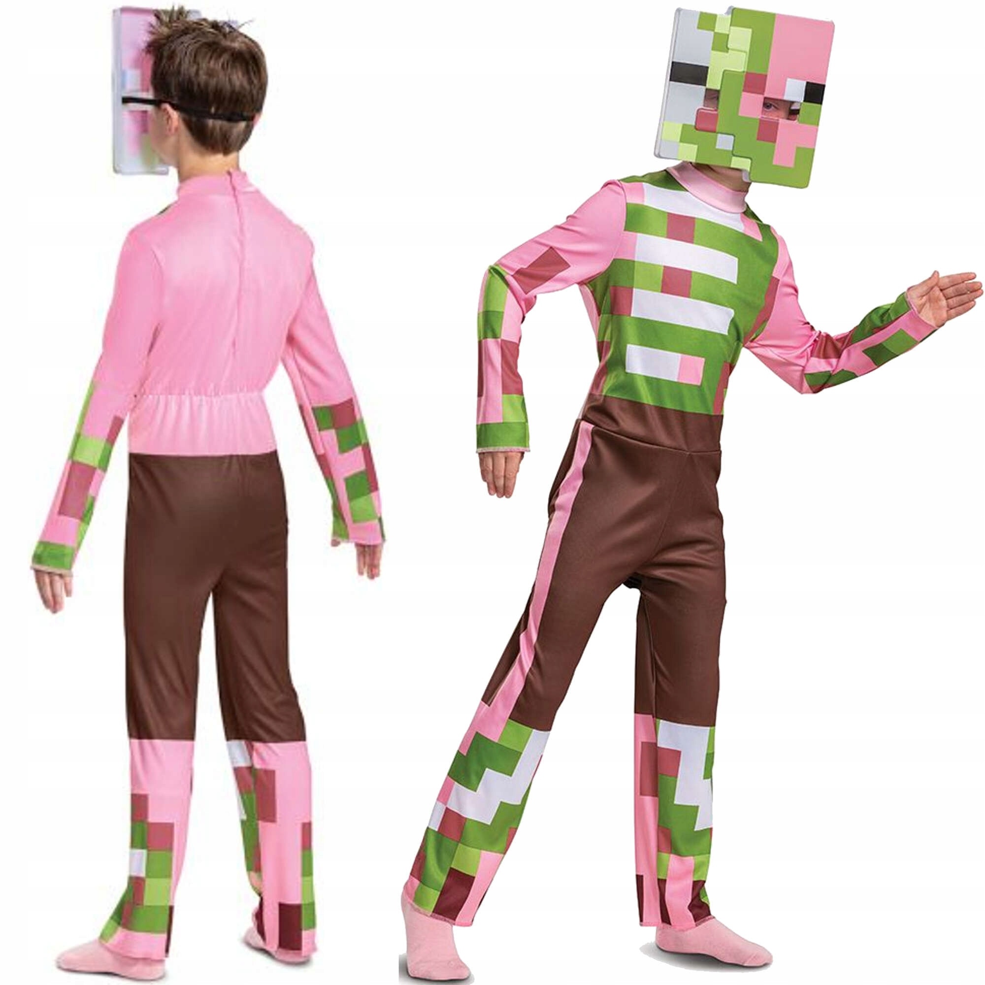 Costum copii Zombie Pigman Minecraft, 109-126 cm, Disguise, set cu ...