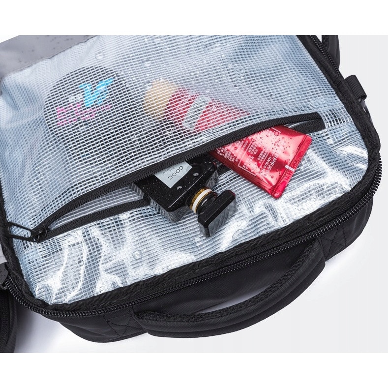 Rucsac turistic Bange, extins, waterproof, 17.3", negru, 55x38x29cm
