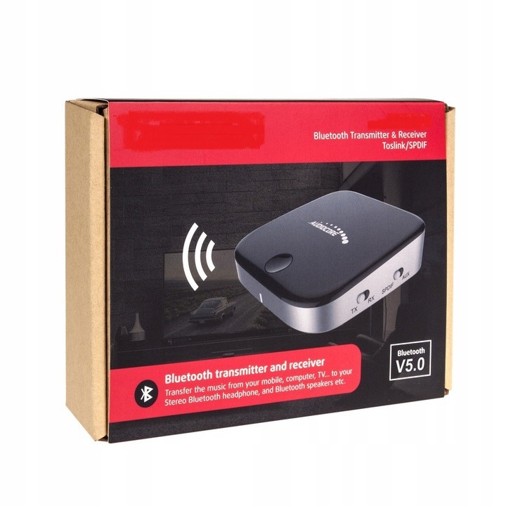 Адаптер Bluetooth предавател + приемник, 350 mAh, 15 часа автономност, 60x60x18,4 мм, пълен комплект