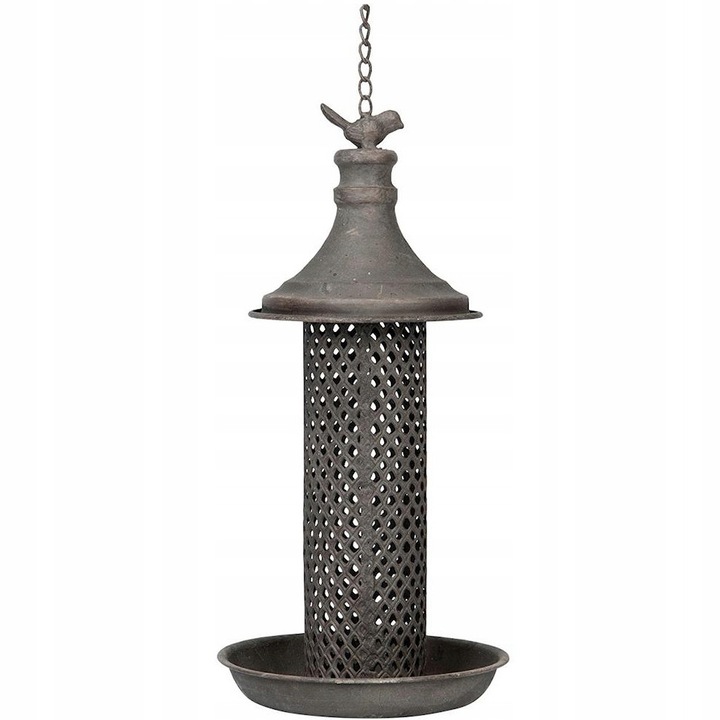 Hranitor pentru pasari, metal, 19x41cm