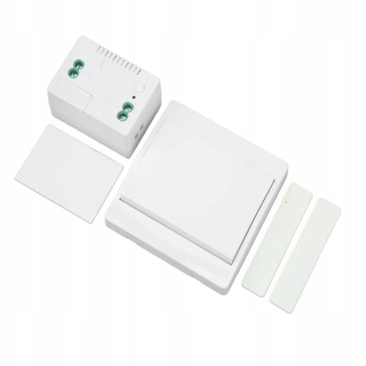 Vezeték nélküli kapcsoló, vevővel, önellátó, vízálló, 86x86x15mm