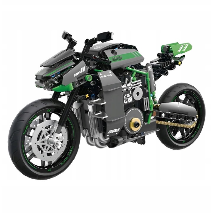 Set de constructie motocicleta KA Z1, 460 elemente, streetfighter, 34,5x19x10,4cm