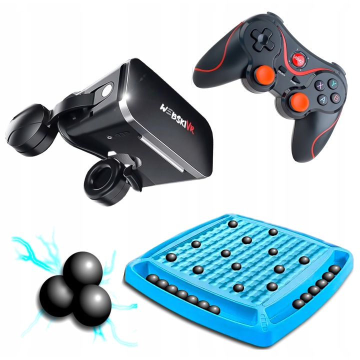 Set Ochelari Google VR Webski, Gamepad, Sah Magnetic, 175x80mm