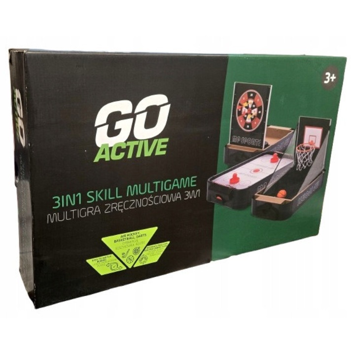 Ügyességi készlet, multigames, 3 az 1-ben jégkorong és kosárlabda, többszínű, 55,5x30x9,5cm