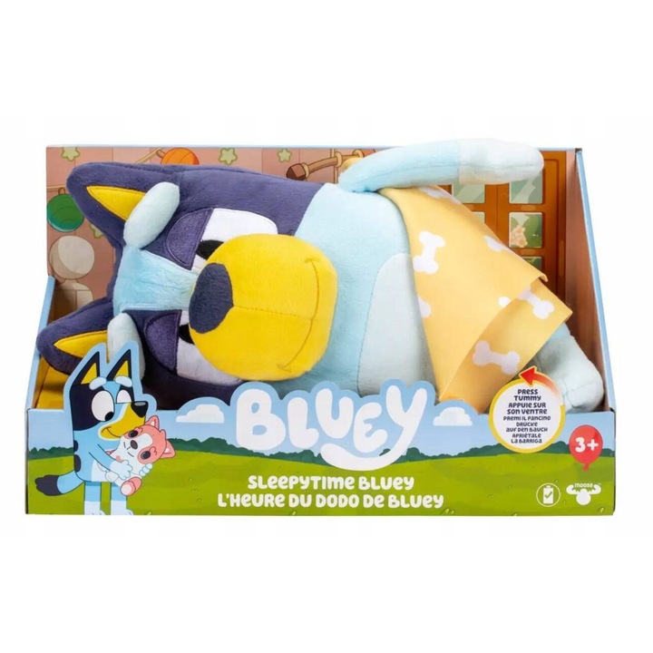 Интерактивна плюшена играчка Bluey Sleepy Time, 33 см, със звуци, за деца