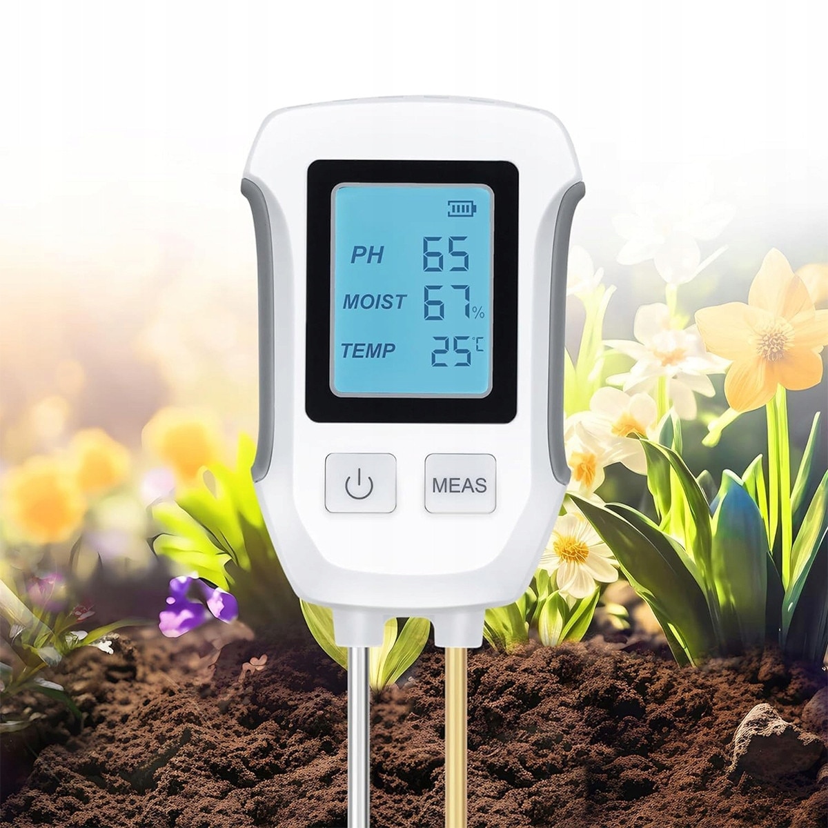 Sol Virginia Emag Contor de sol 3 in 1, pH, umiditate, expunere la soare, cu ecran LCD ...