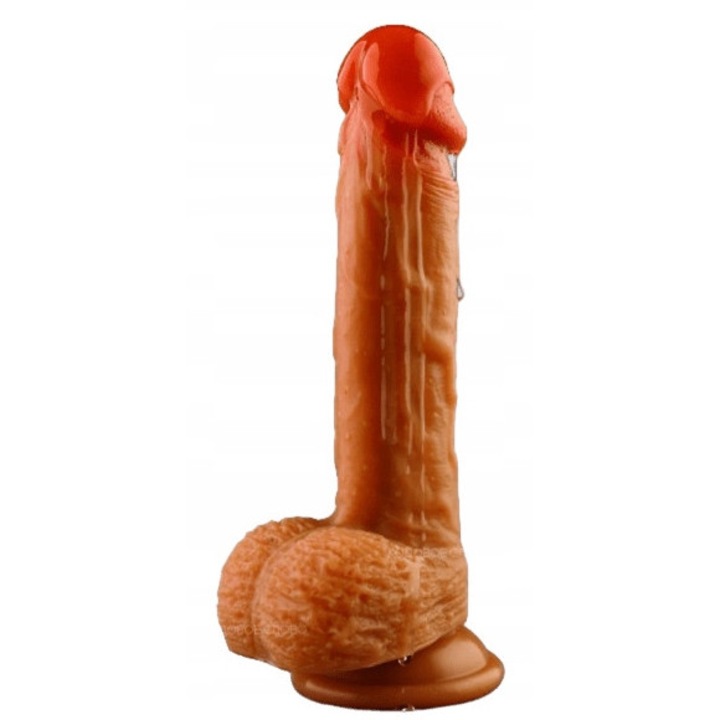 Realisztikus dildó, 22cm, égszínkék, tapadókoronggal