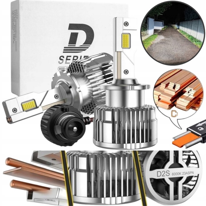 Set 2 Becuri LED D2S Xenon 6000K 55W 8400lm Plug&Play