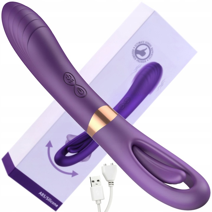 Ero-Bull vibrátor csavarással, 10 vibrációs funkció, orvosi szilikon, 24x4,1cm