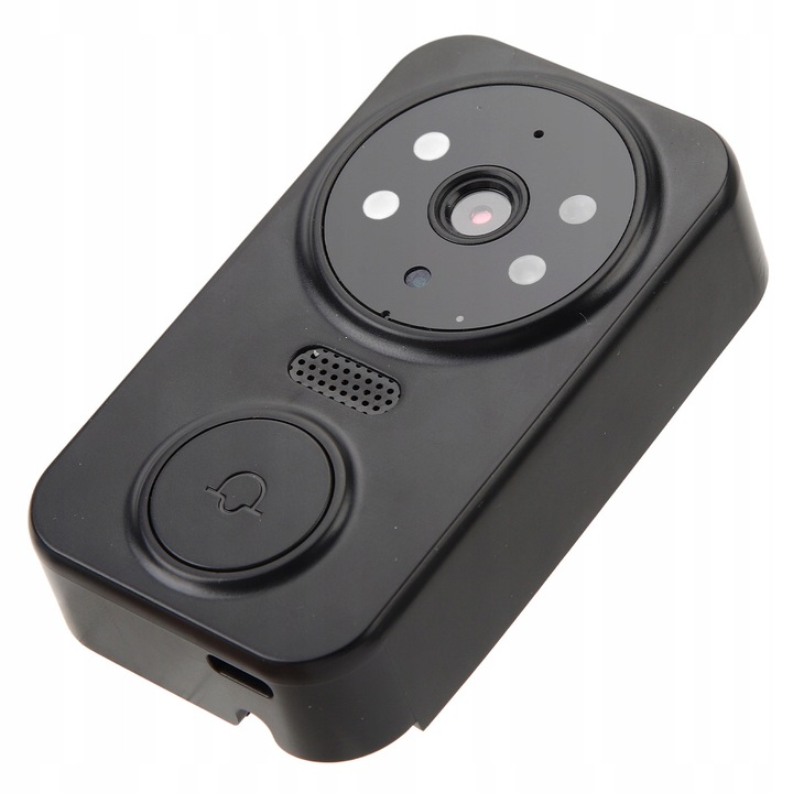 Sonerie video wireless, tip C, 2,4 GHz Wi-Fi, camera HD, negru